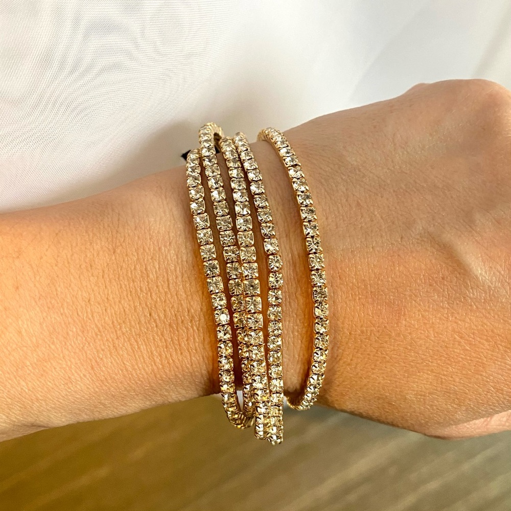 JCrew Rhinestone Bracelets, Set of 5, Brand New!